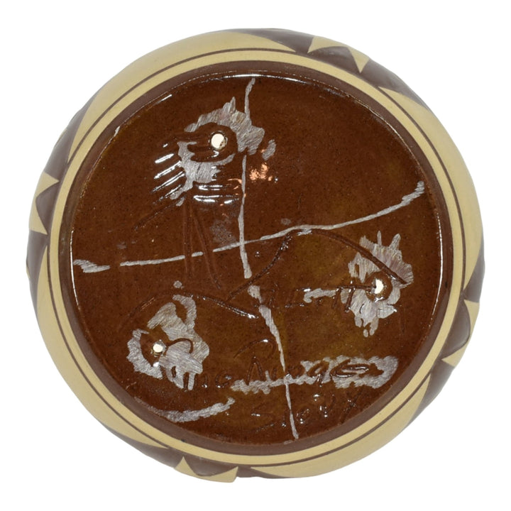 Pine Ridge Sioux Dakota Art Pottery Hand Made Native American Bowl Cottier