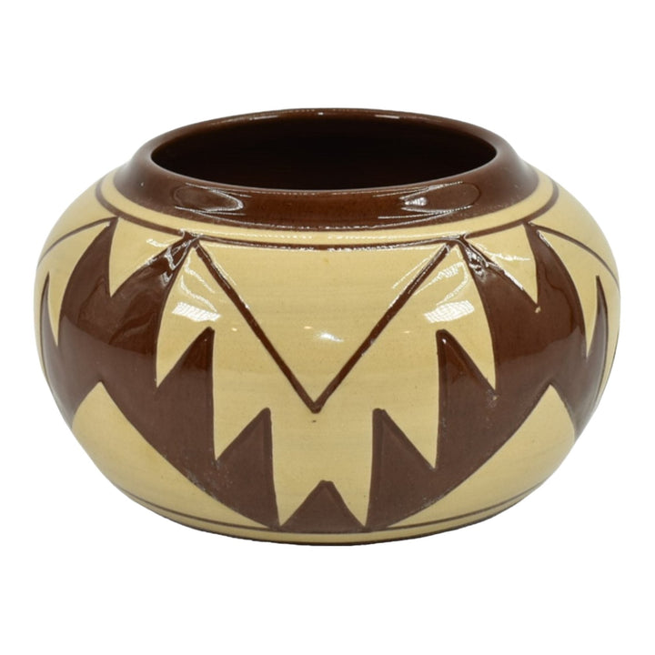 Pine Ridge Sioux Dakota Art Pottery Hand Made Native American Bowl Cottier