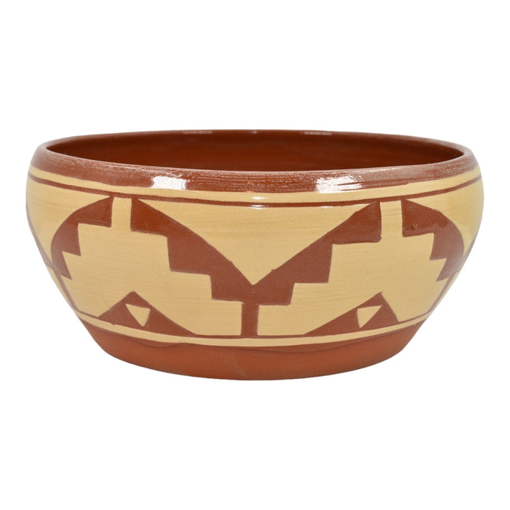 Pine Ridge Sioux Dakota Pottery Hand Made Stair Bowl Irving - Just Art Pottery
