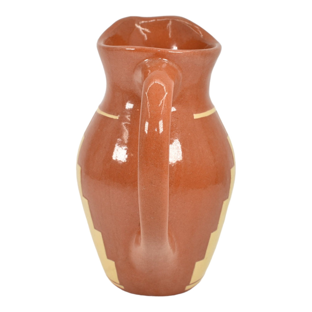 Pine Ridge Sioux Dakota Art Pottery Native American Brown Ceramic Pitcher Irving - Just Art Pottery