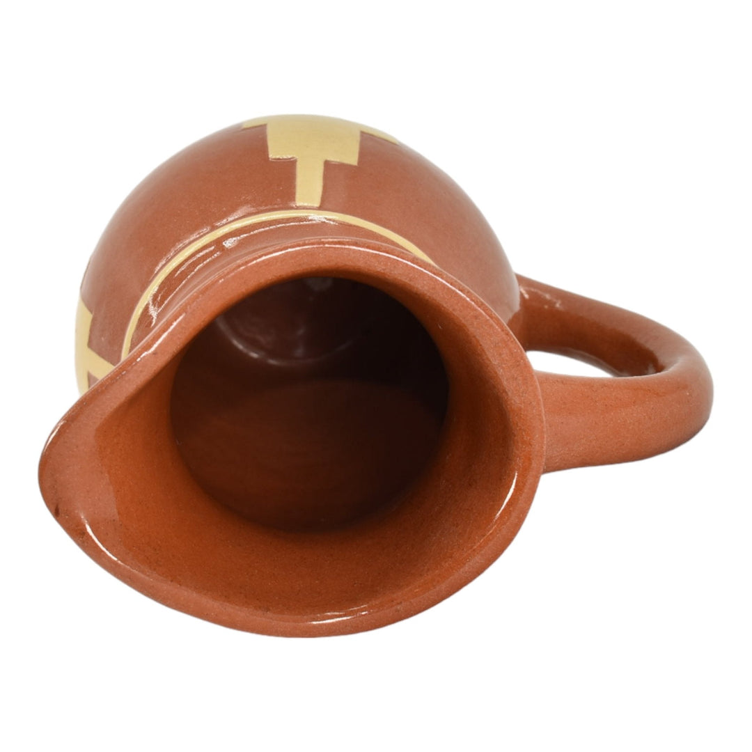 Pine Ridge Sioux Dakota Art Pottery Native American Brown Ceramic Pitcher Irving - Just Art Pottery