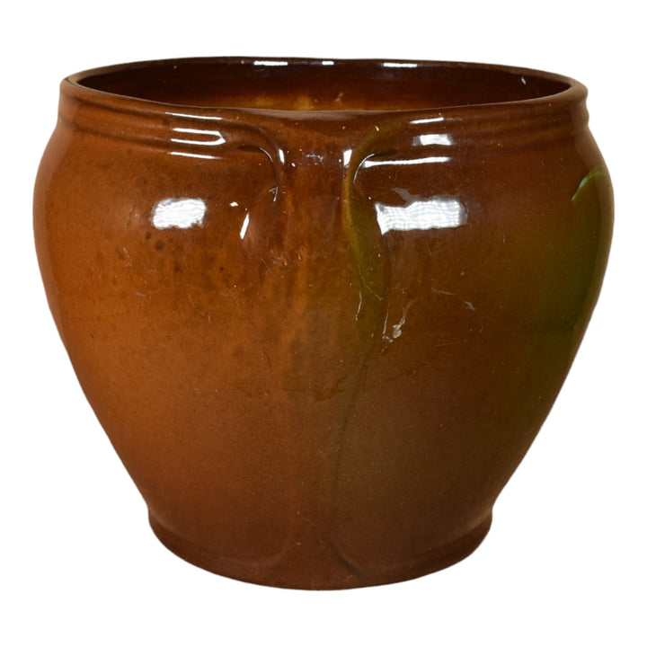 McCoy Loy-Nel-Art 1900s Pottery Standard Glaze Crocus Jardiniere Planter 205 - Just Art Pottery