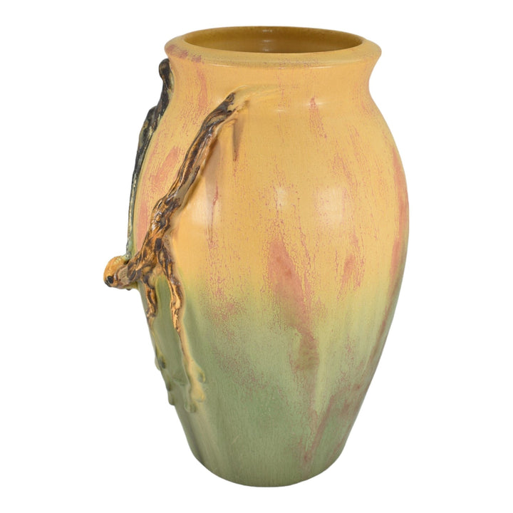 Ephraim Faience 2003 Limited Edition Hand Made Art Pottery Falcon Bird Vase 301 - Just Art Pottery
