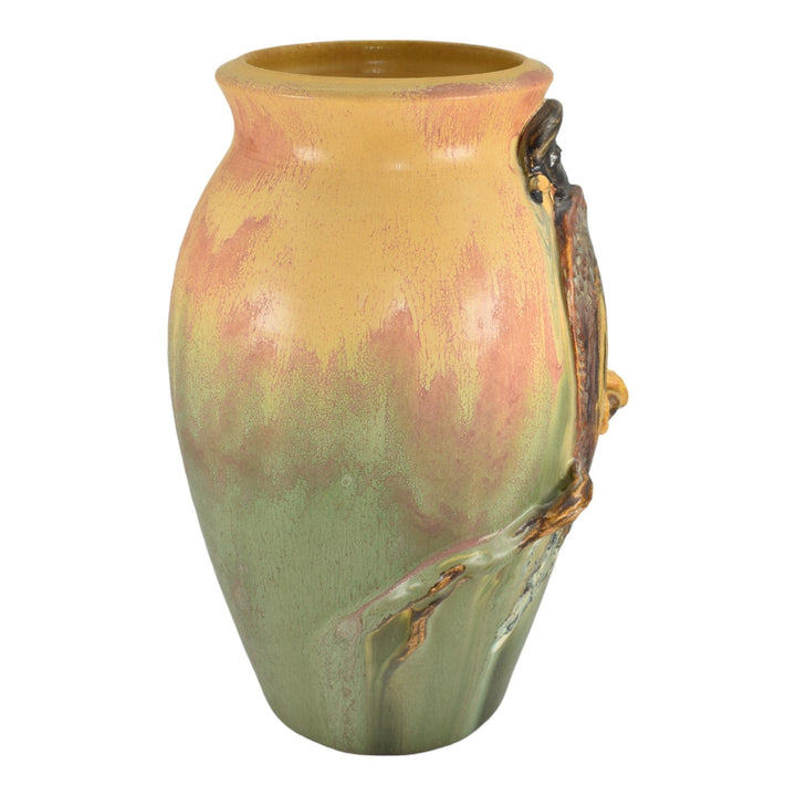 Ephraim Faience 2003 Limited Edition Hand Made Art Pottery Falcon Bird Vase 301 - Just Art Pottery