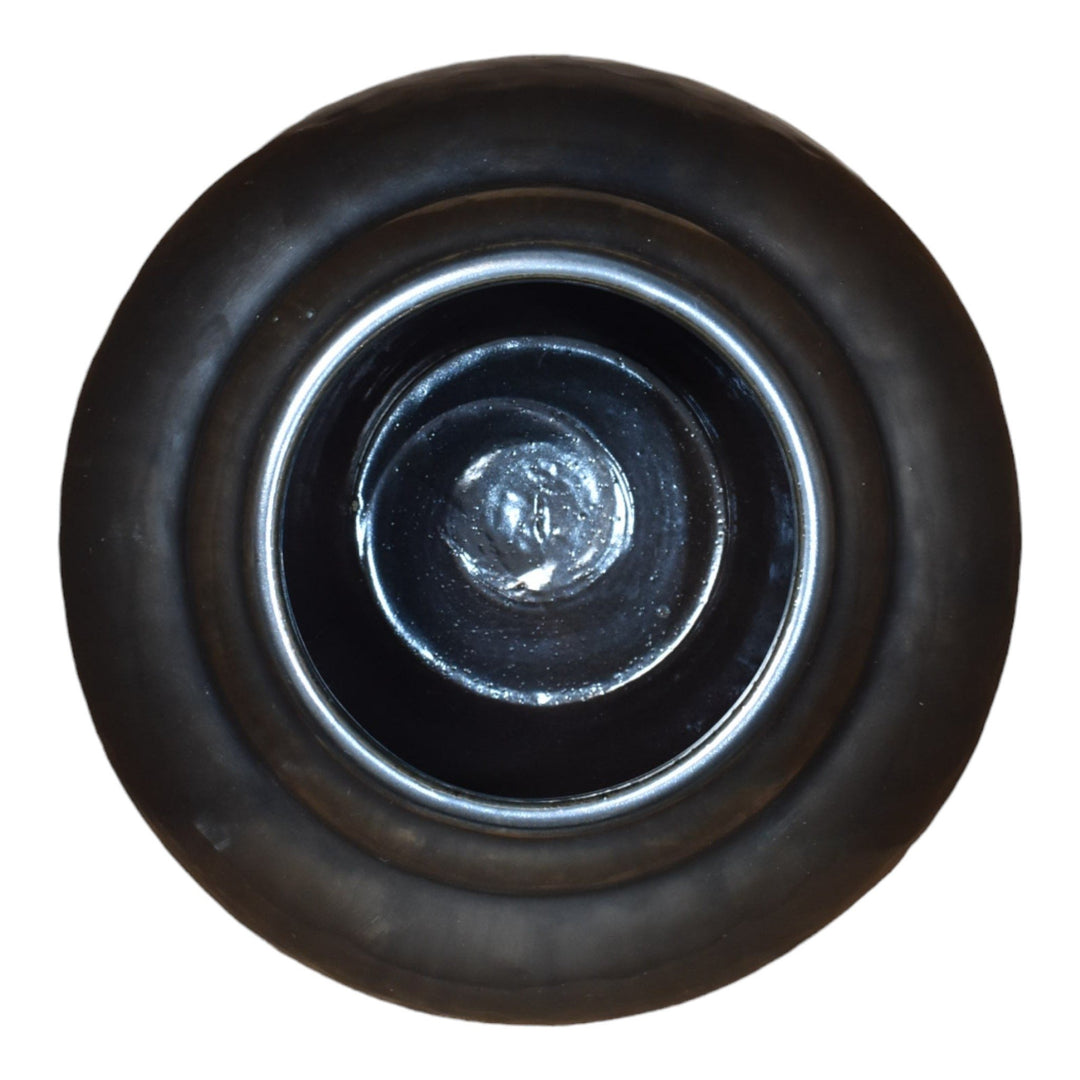 Fulper 1917-23 Arts And Crafts Pottery Black Blue Flambe Glaze Ceramic Vase 591 - Just Art Pottery