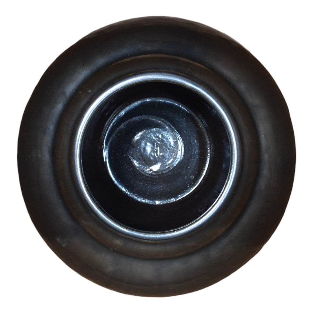 Fulper 1917-23 Arts And Crafts Pottery Black Blue Flambe Glaze Ceramic Vase 591 - Just Art Pottery