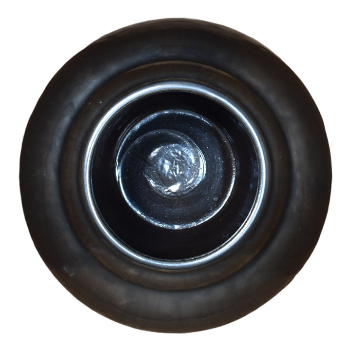 Fulper 1917-23 Arts And Crafts Pottery Black Blue Flambe Glaze Ceramic Vase 591 - Just Art Pottery
