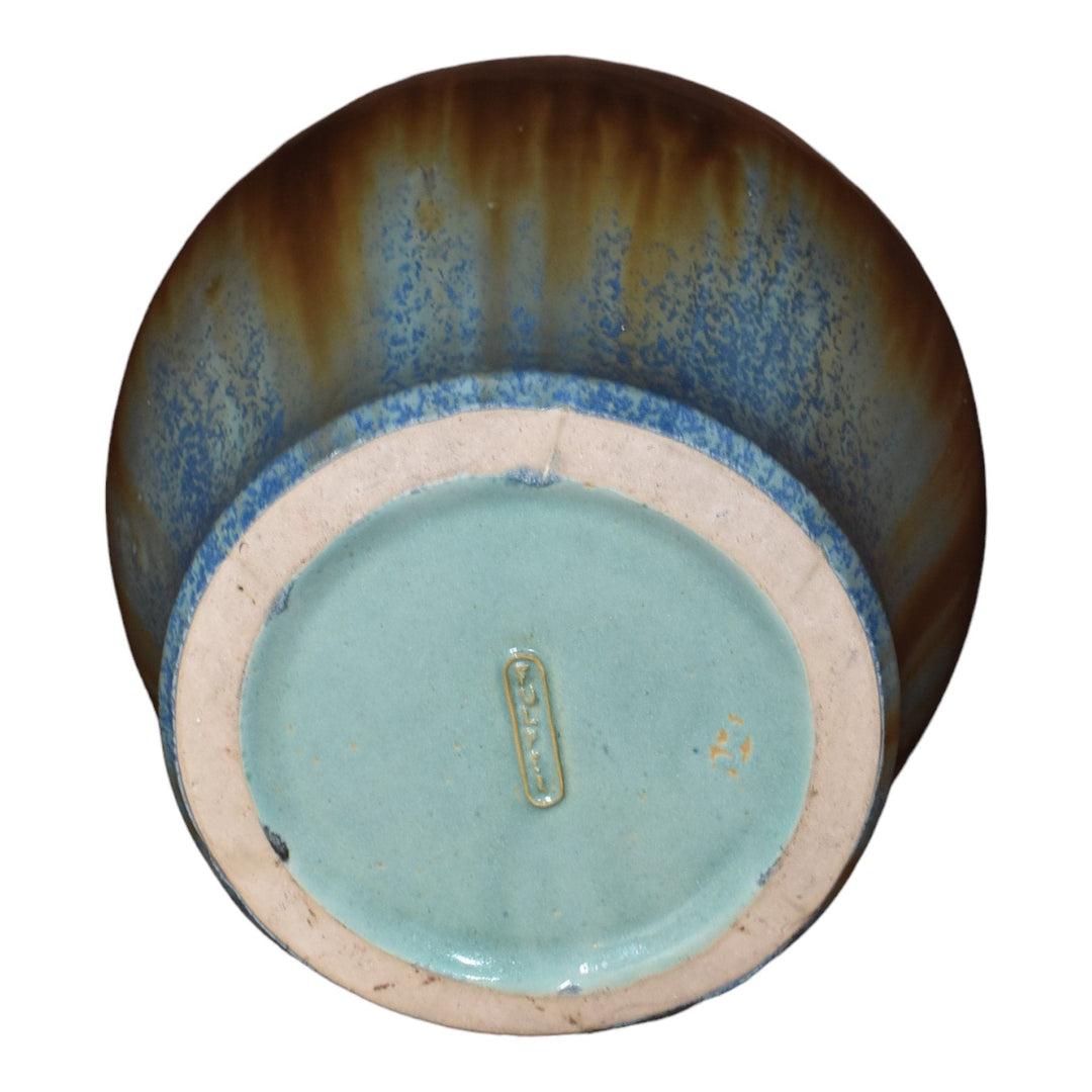 Fulper 1917-23 Arts And Crafts Pottery Black Blue Flambe Glaze Ceramic Vase 591 - Just Art Pottery