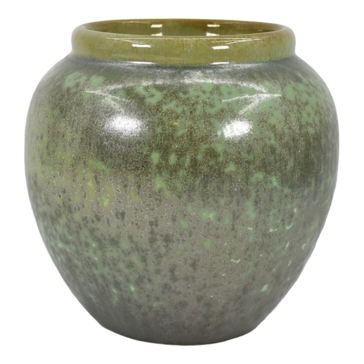 Fulper 1917-23 Vintage Art Pottery Crystalline Green Ceramic Vase 577