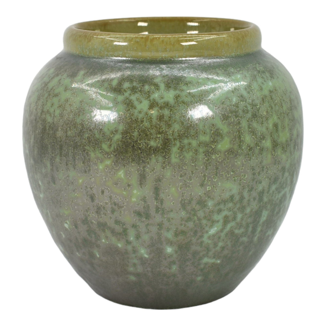 Fulper 1917-23 Vintage Art Pottery Crystalline Green Ceramic Vase 577