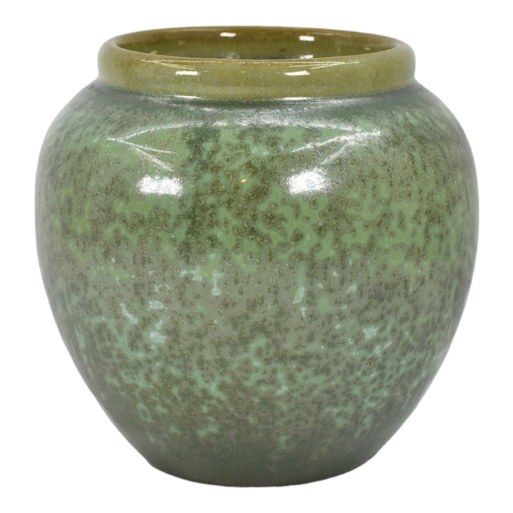 Fulper 1917-23 Vintage Art Pottery Crystalline Green Ceramic Vase 577