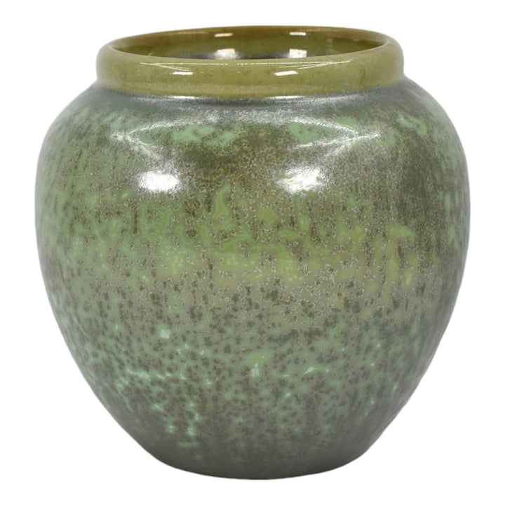 Fulper 1917-23 Vintage Art Pottery Crystalline Green Ceramic Vase 577