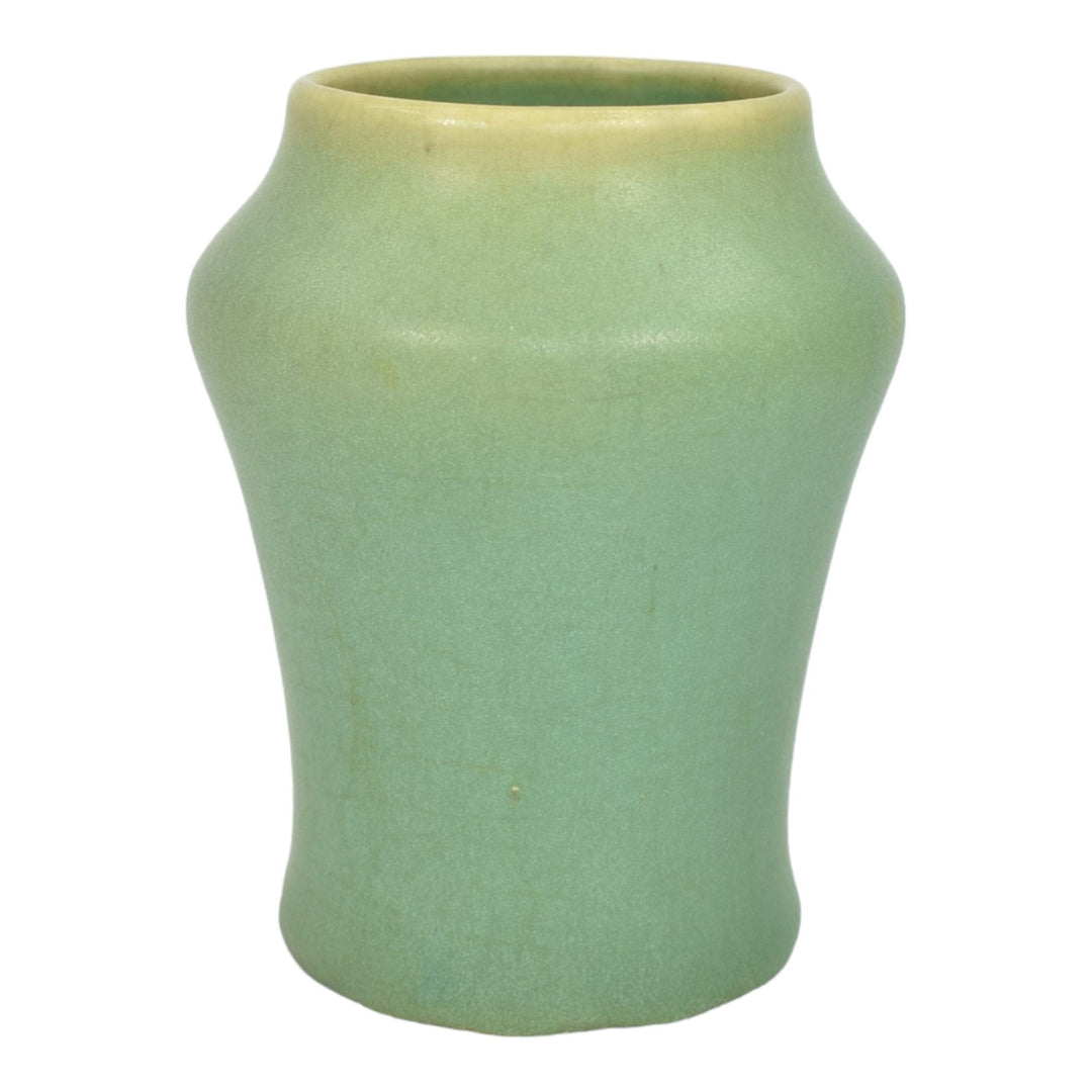 Clifton 1906 Vintage Arts And Crafts Pottery Matte Green Ceramic Vase 117