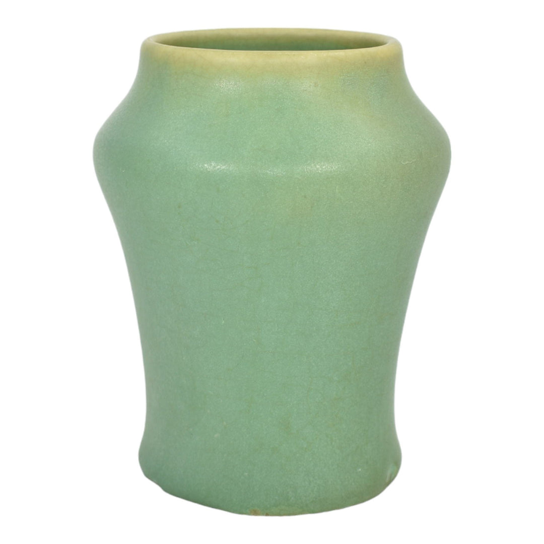 Clifton 1906 Vintage Arts And Crafts Pottery Matte Green Ceramic Vase 117