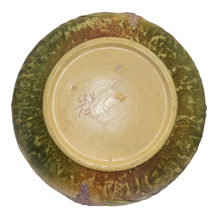 Roseville Wistera Tan 1933 Vintage Pottery Ceramic Jardiniere Pedestal 628-10 - Just Art Pottery