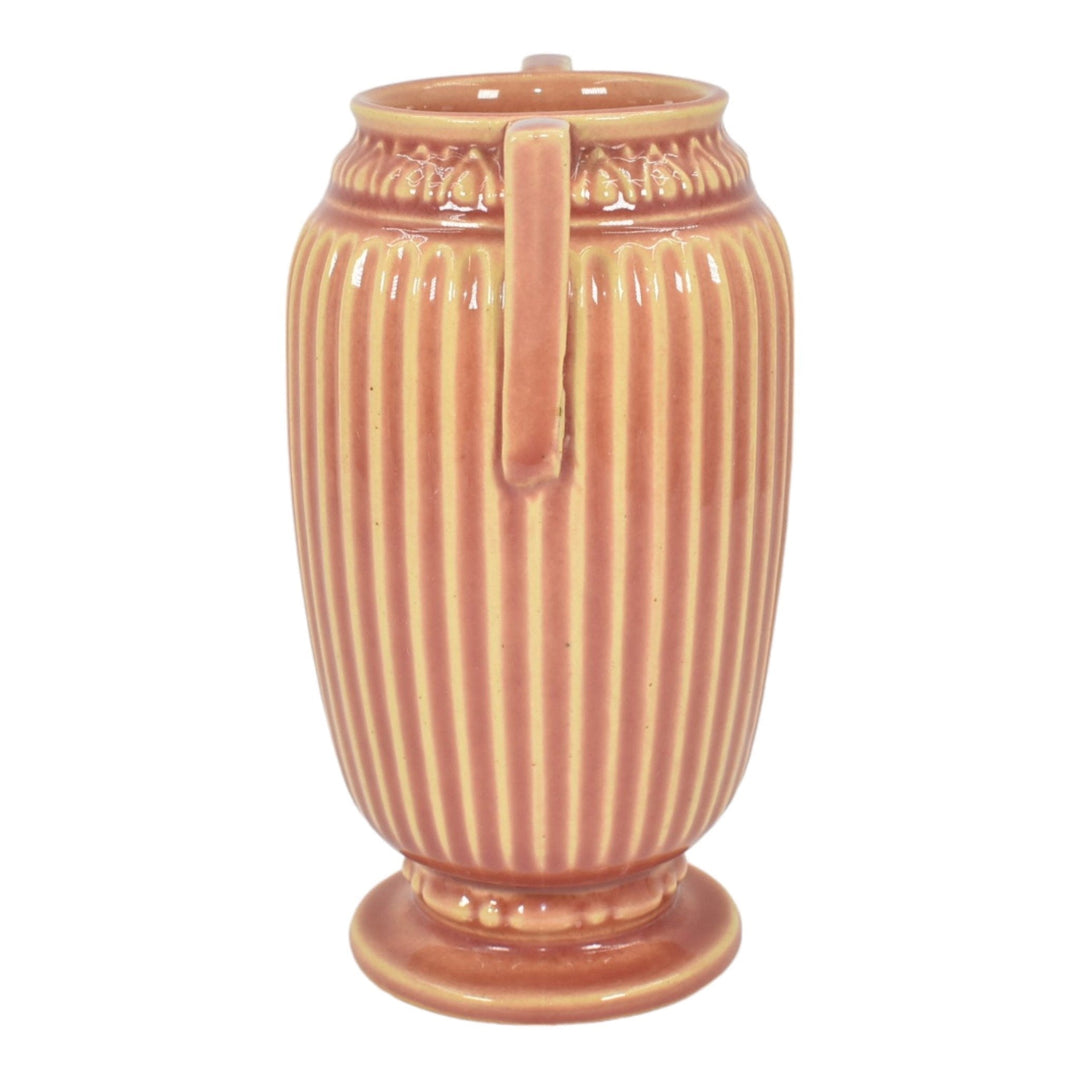 Roseville Savona Pink 1928 Vintage Art Deco Pottery Ceramic Flower Vase 371-6