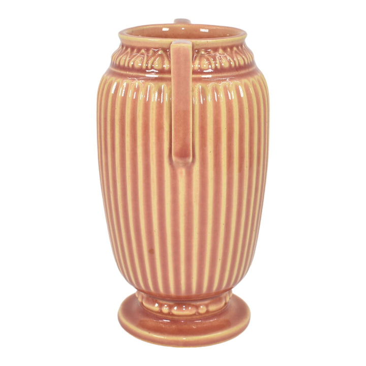 Roseville Savona Pink 1928 Vintage Art Deco Pottery Ceramic Flower Vase 371-6
