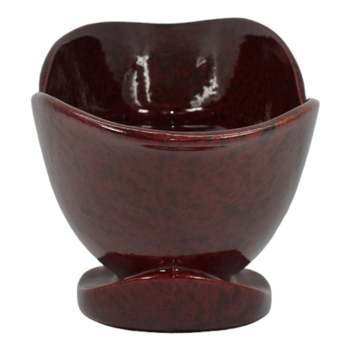 Roseville Capri Mottled Red 1954 Mid Century Modern Art Pottery Bowl C1010-10