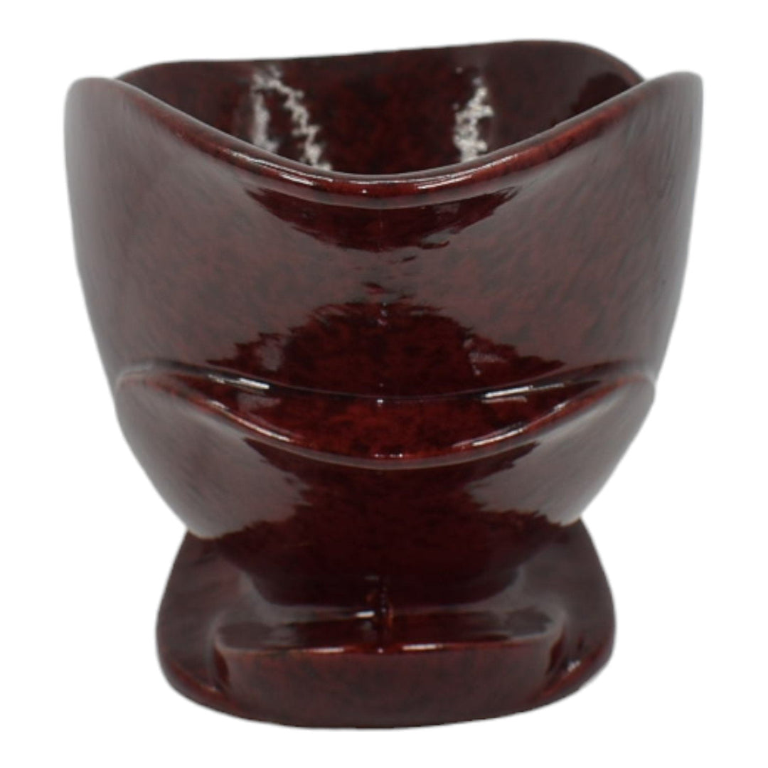 Roseville Capri Mottled Red 1954 Mid Century Modern Art Pottery Bowl C1010-10