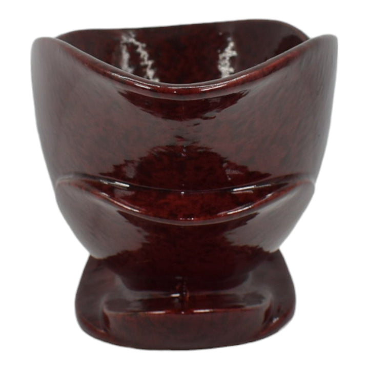 Roseville Capri Mottled Red 1954 Mid Century Modern Art Pottery Bowl C1010-10