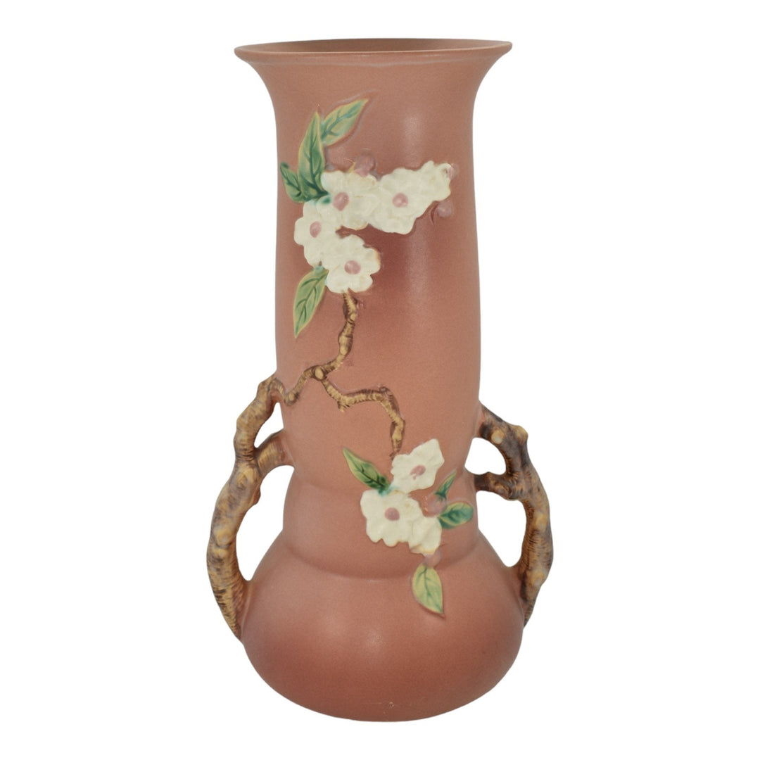 Roseville Apple Blossom Pink 1949 Mid Century Modern Art Pottery Vase 392-15