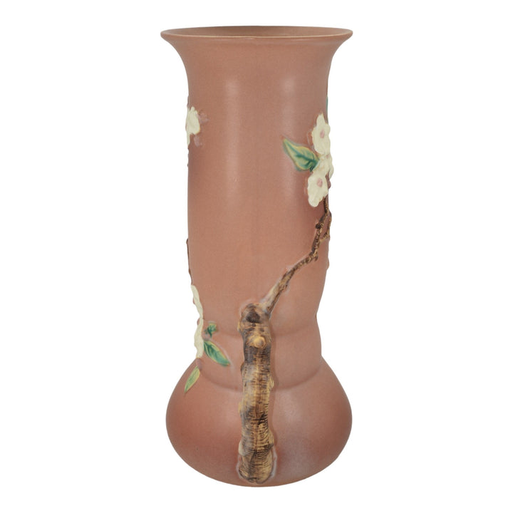 Roseville Apple Blossom Pink 1949 Mid Century Modern Art Pottery Vase 392-15 - Just Art Pottery