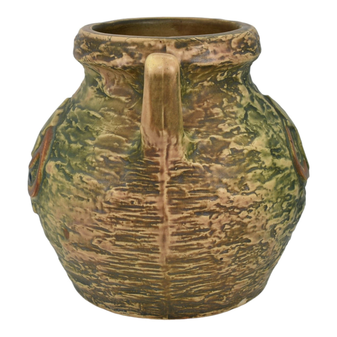 Roseville Imperial I Brown 1921 Vintage Art Pottery Ceramic Vase 152-8 - Just Art Pottery