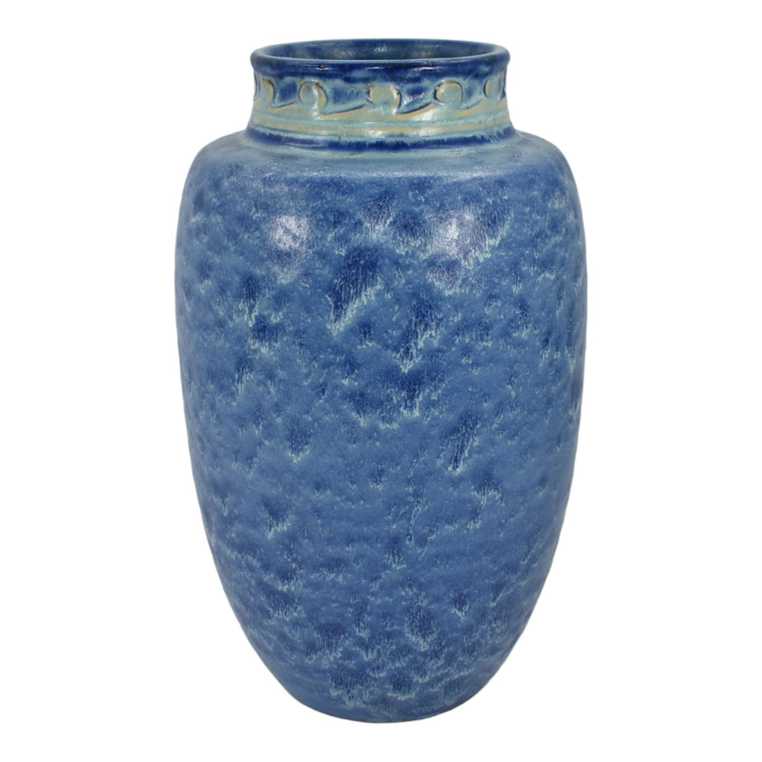 Roseville Imperial II Blue 1930 Vintage Art Deco Pottery Ceramic Vase 477-9 - Just Art Pottery