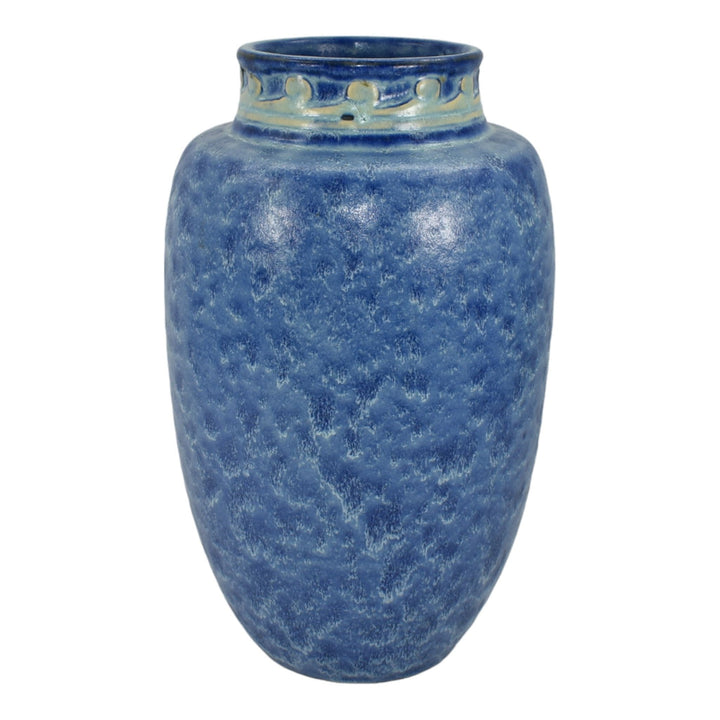 Roseville Imperial II Blue 1930 Vintage Art Deco Pottery Ceramic Vase 477-9 - Just Art Pottery