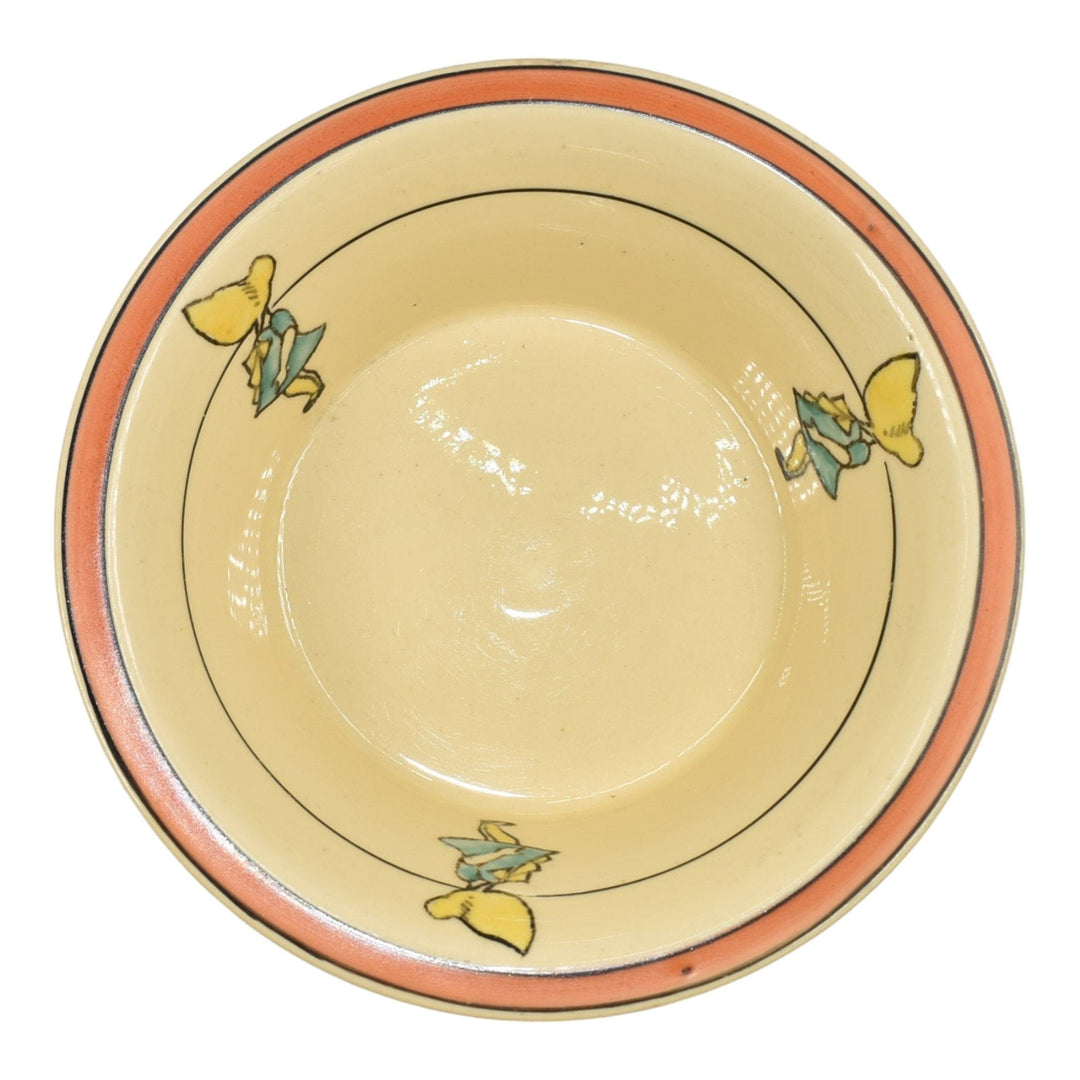 Roseville Juvenile Creamware 1910 Vintage Art Pottery Sunbonnet Sue Ceramic Bowl
