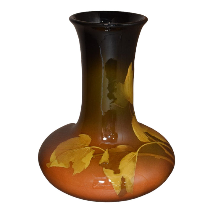 Rookwood 1900 Arts And Crafts Pottery Standard Glaze Leaves Vase 670 Fechheimer