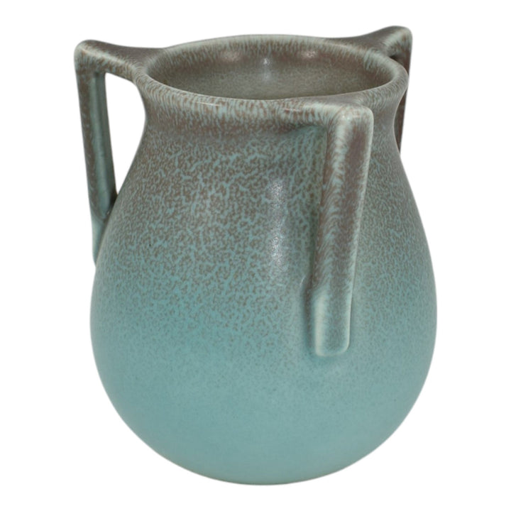 Rookwood 1923 Vintage Arts And Crafts Pottery Rose Over Aqua Ceramic Vase 63