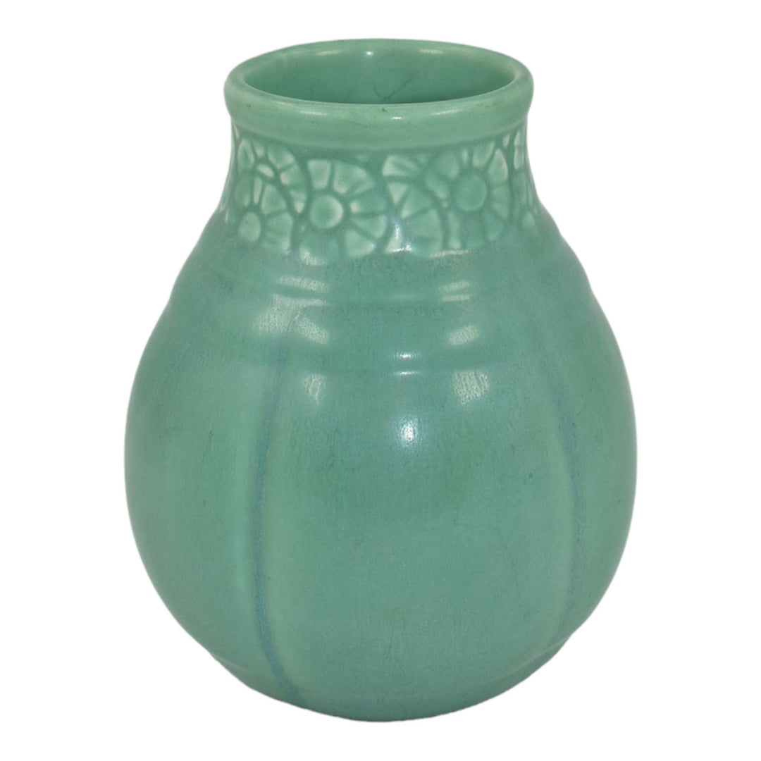 Rookwood 1930 Vintage Art Deco Pottery Matte Green Floral Ceramic Vase 6094