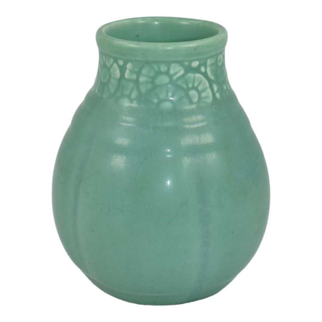 Rookwood 1930 Vintage Art Deco Pottery Matte Green Floral Ceramic Vase 6094