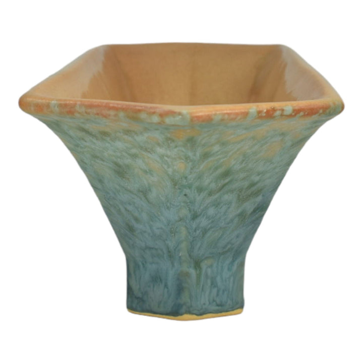 Roseville Futura 1928 Vintage Art Deco Pottery Sailboat Flower Frog Bowl 196-12
