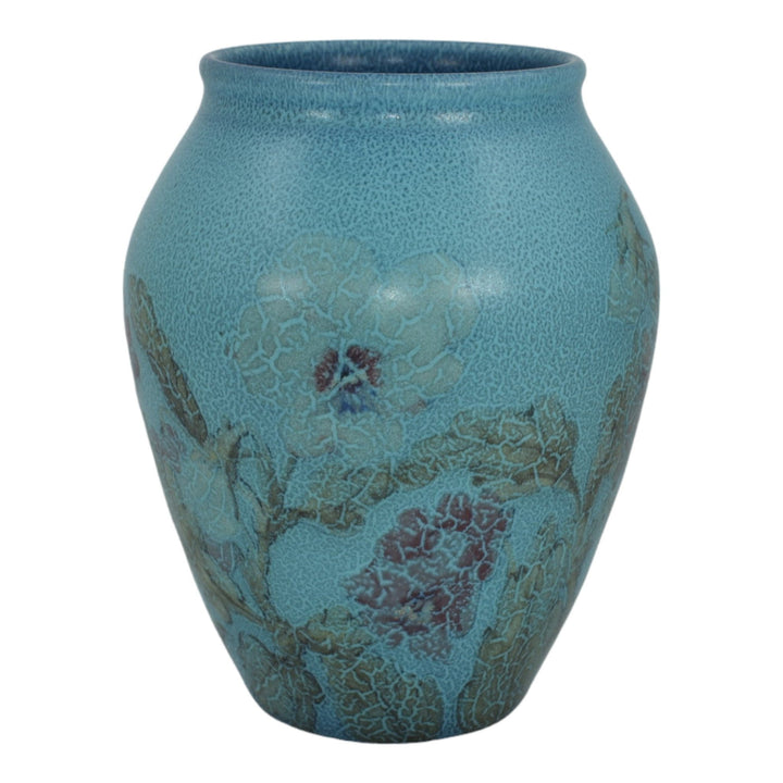 Rookwood 1929 Vintage Art Pottery Blue Vellum Floral Ceramic Vase 915D Pullman