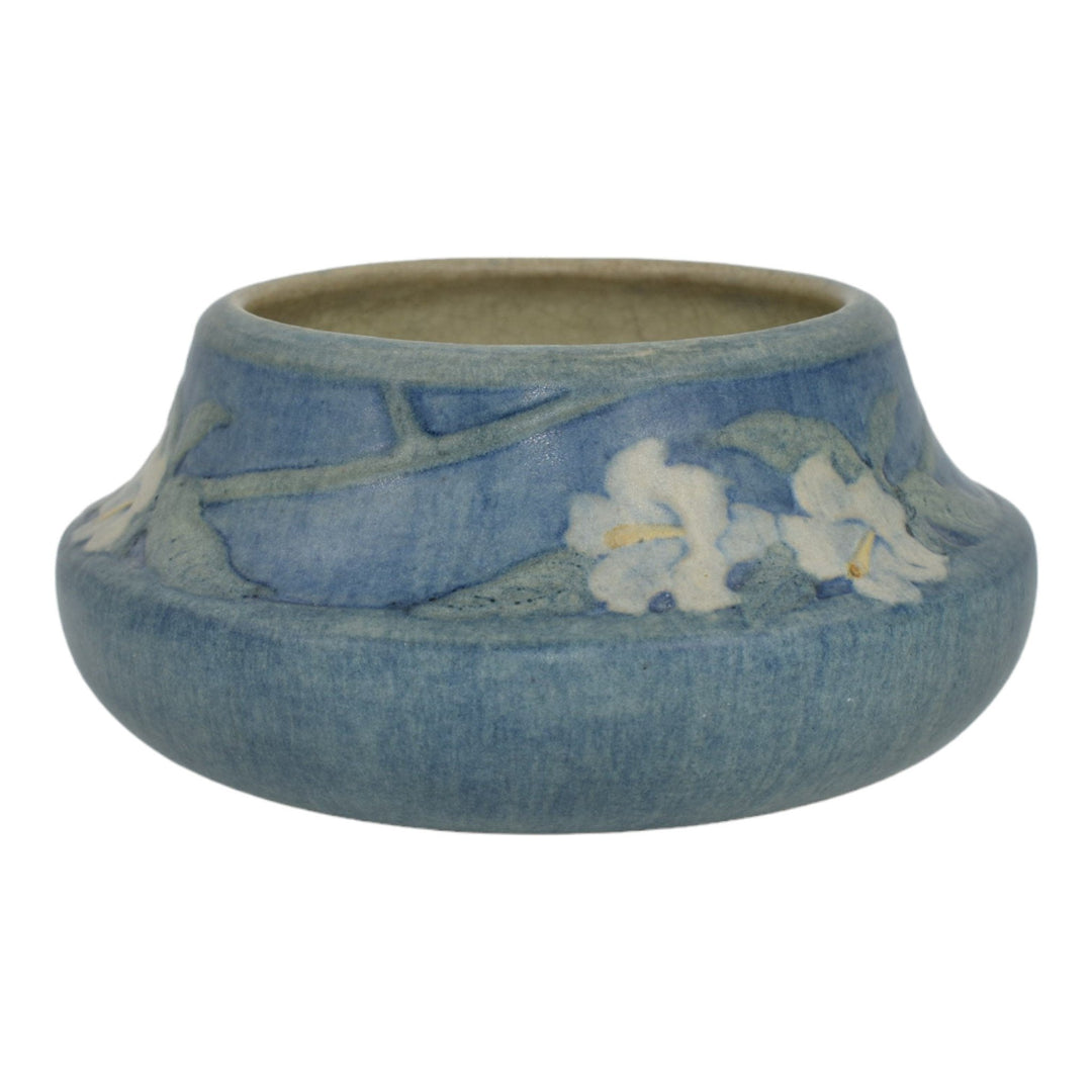 Newcomb College 1914 Arts and Crafts Pottery Freesia Blue Bowl Vase Simpson - Just Art Pottery