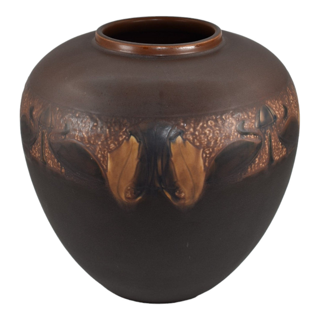 Roseville Victorian Art Brown 1925 Vintage Arts And Crafts Pottery Vase 264-9