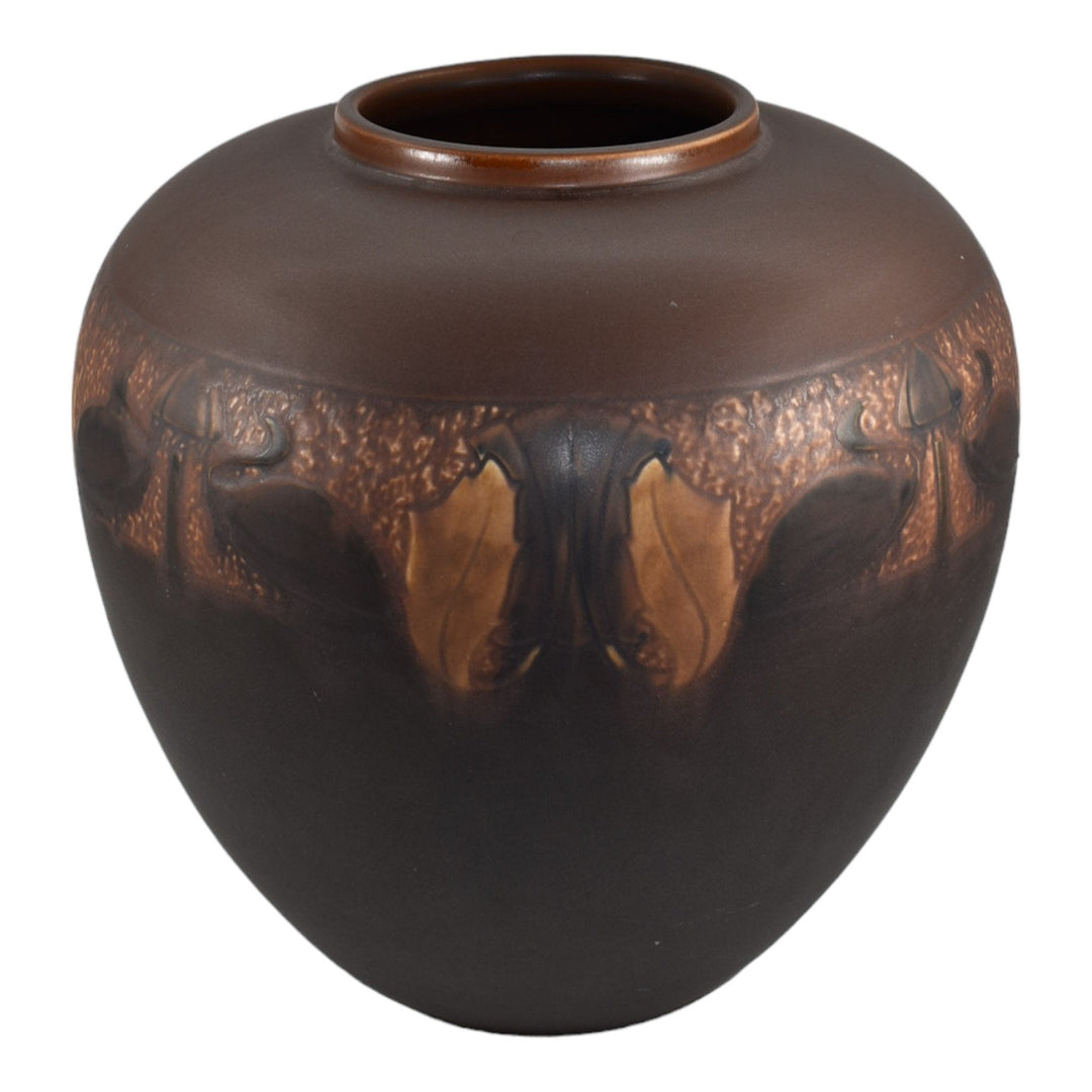 Roseville Victorian Art Brown 1925 Vintage Arts And Crafts Pottery Vase 264-9