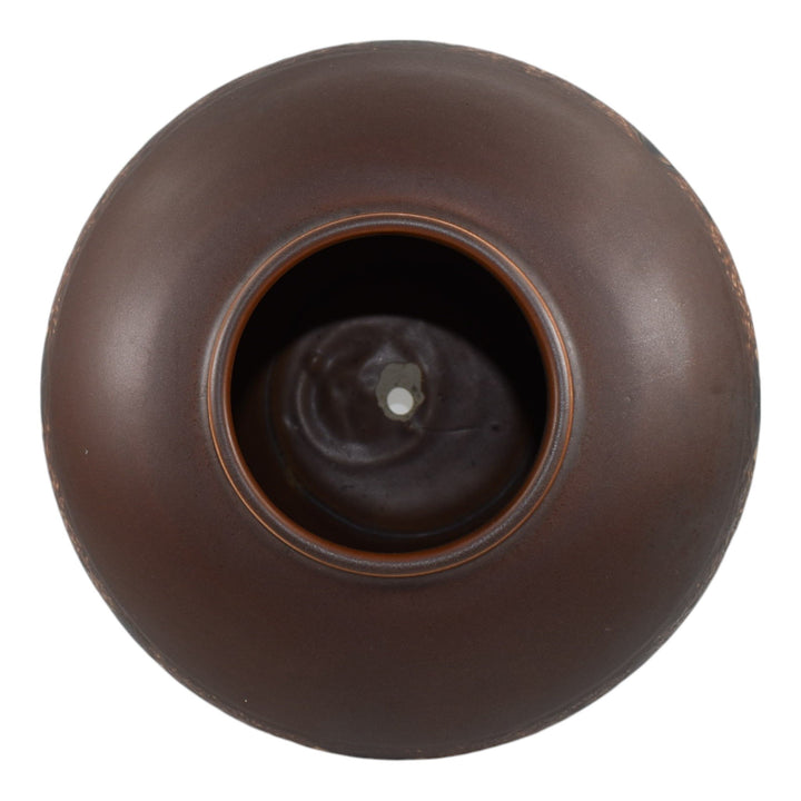 Roseville Victorian Art Brown 1925 Vintage Arts And Crafts Pottery Vase 264-9 - Just Art Pottery