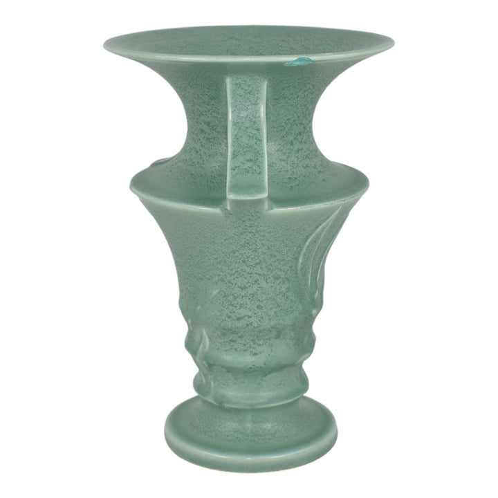 Roseville Crystal Green 1939 Vintage Art Deco Pottery Ceramic Vase 933-7 - Just Art Pottery