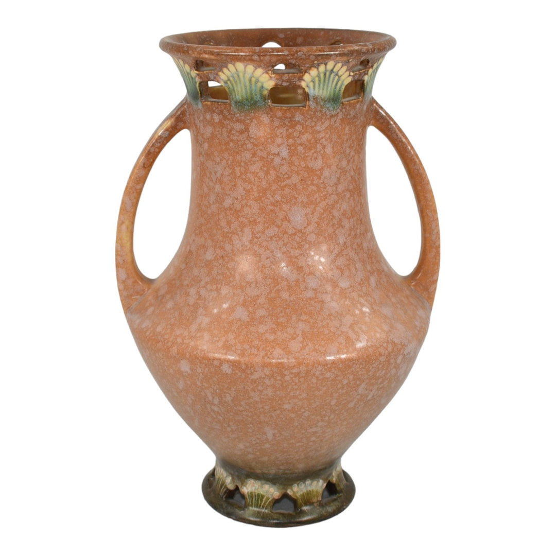 Roseville Ferella Tan 1930 Vintage Art Deco Pottery Ceramic Vase 510-9