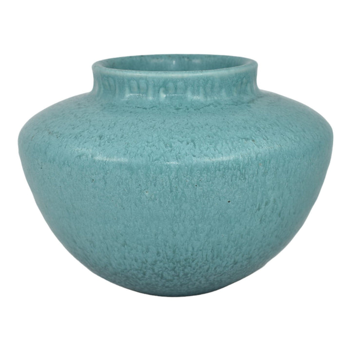 Roseville Tourmaline Turquoise Blue 1933 Art Deco Pottery Ceramic Vase 200-4