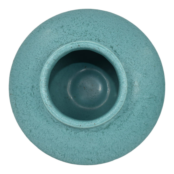 Roseville Tourmaline Turquoise Blue 1933 Art Deco Pottery Ceramic Vase 200-4