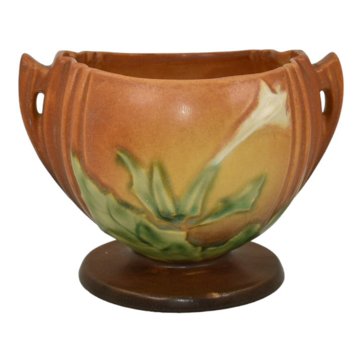 Roseville Thornapple Brown 1937 Vintage Art Deco Pottery Ceramic Bowl 304-4