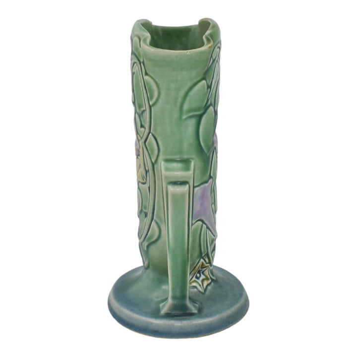 Roseville Morning Glory Green 1935 Vintage Art Deco Pottery Ceramic Vase 725-7 - Just Art Pottery