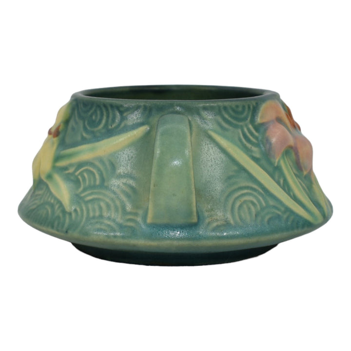 Roseville Zephyr Lily Green 1946 Mid Century Modern Art Pottery Sugar Bowl 7-S