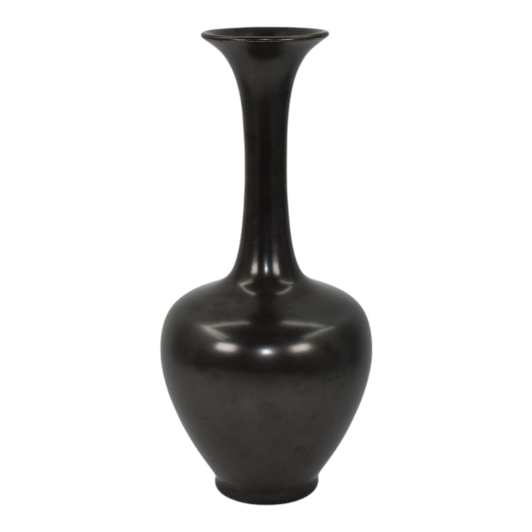Rookwood 1950s Vintage Mid Century Modern Pottery Black Ceramic Bud Vase 778 - Just Art Pottery