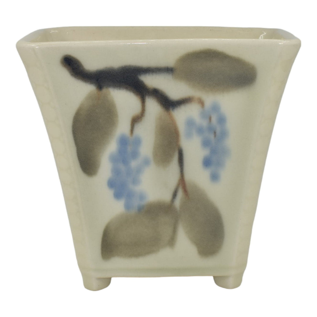 Rookwood 1946 Vintage Art Pottery Hand Painted Grapes Ceramic Vase 6036 Jensen