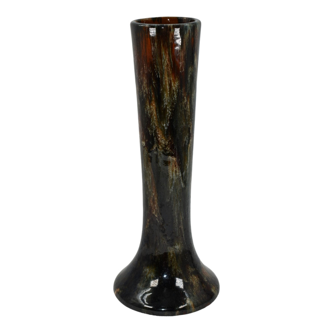 Brush McCoy Brown Onyx 1930s Vintage Art Pottery Ceramic Vase 041